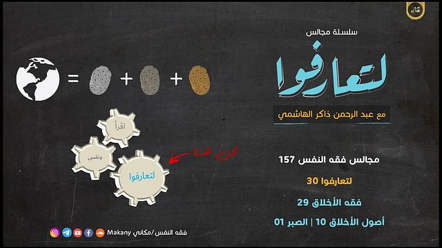 مجالس فقه النفس 157 | لتعارفوا 30 | فقه الأخلاق 29 | أصول الأخلاق 10 | الصبر 01
