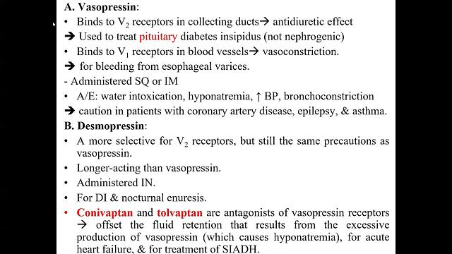 Drugs related to hormones of posterior pituitary 2021