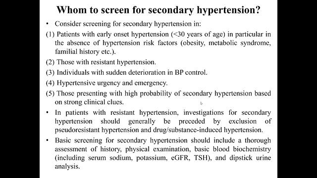 HTN5-Whom to screen for secondary HTN 2021