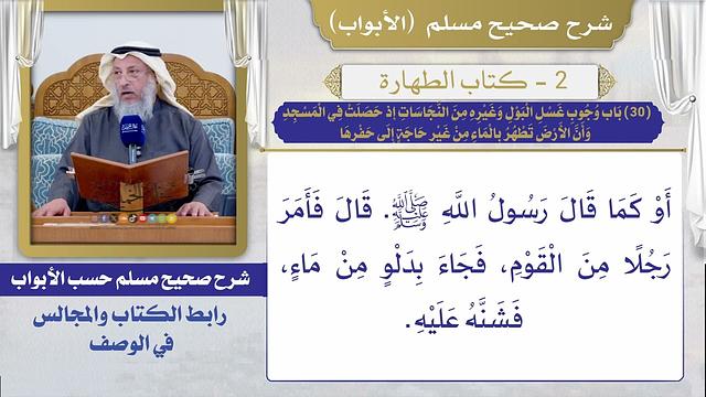 (30) باب وجوب غسل البول وغيره من النجاسات إذا حصلت في المسجد، وأن الأرض تطهر بالماء